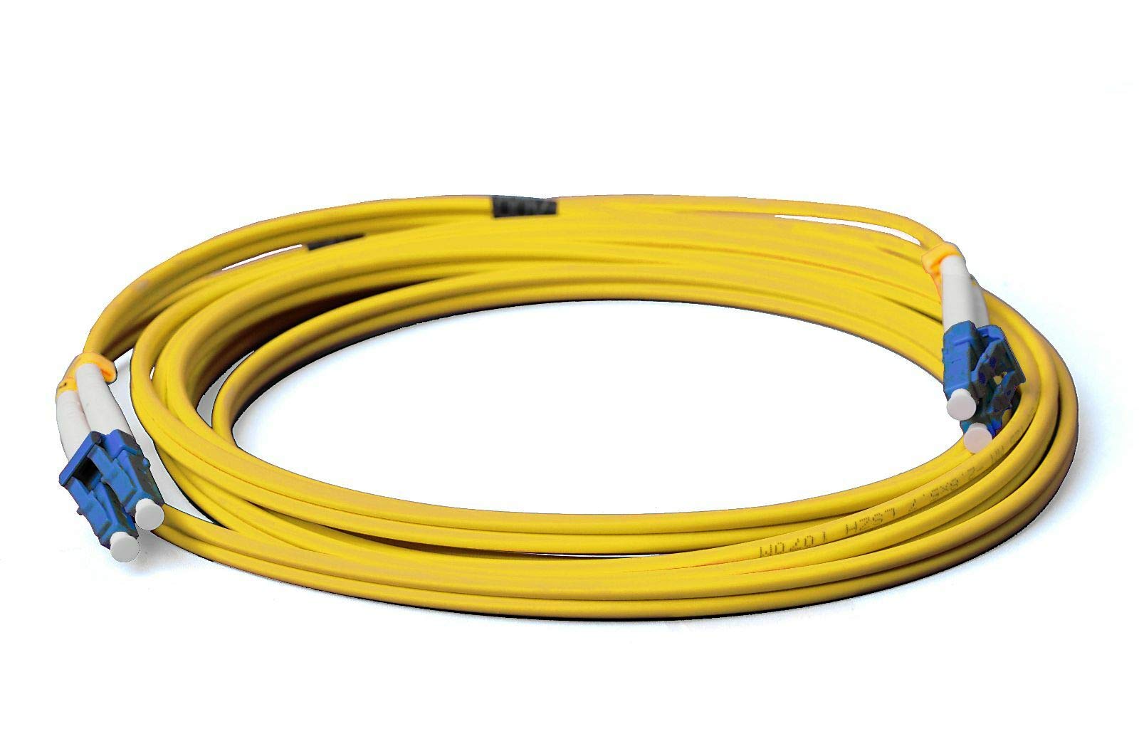 CONBIC LWL fiber optic cable – 15m OS2 yellow, LC to LC connector, duplex 9/125 patch cable – fiber optic cable 15 meters