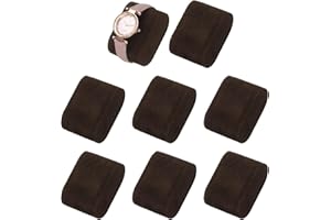 uxcell 8pcs Bracelet Watch Pillow Velvet Jewelry Display Pillows Cushion Pad Watch Storage Pillow for Watch Box Dark Brown