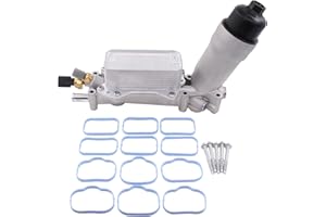 MOTOKU Upgraded Aluminum Engine Oil Cooler and Oil Filter Housing with Filter for Dodge Avenger Challenger Charger Durango Journey Ram 1500 CV Jeep Grand Cherokee Wrangler Chrysler 200 300 3.6 V6