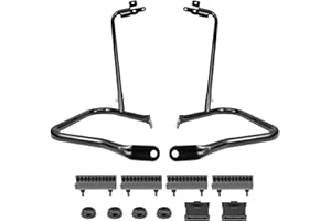 kekykm 2014-2024 Rear Saddlebag Guard Bracket Kit Fit for Harley Touring Street Glide Road King Road Glide Electra Glide Black Saddle Bag Guard Bumper