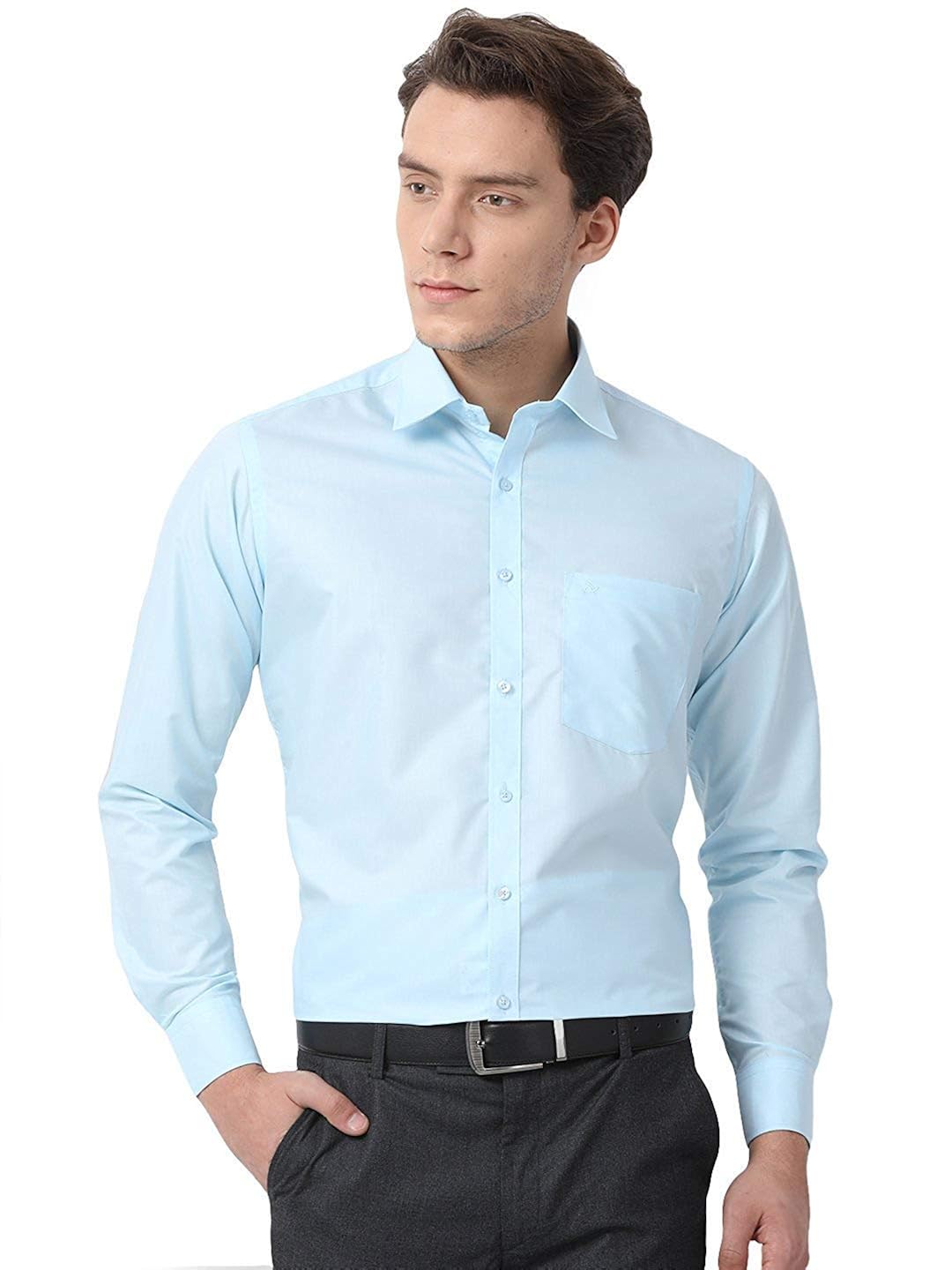 akaas cotton blend full sleeve men's formal-shirt_sky blue