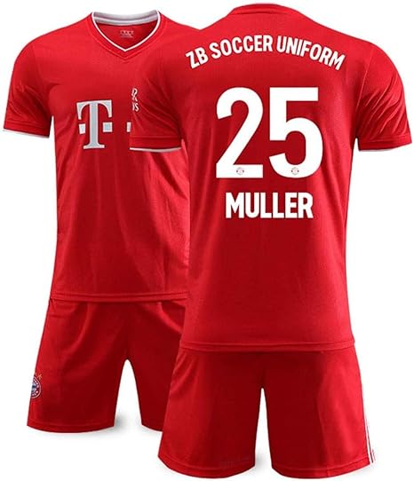 Amazon Co Jp 大人の子供サッカージャージーサッカージャージー男性と女性の大人の子供たちサッカージャージーno 25ミューラー 21バイエルンミュンヘンサッカージャージースーツゲームトレーニングジャージー ホーム キッチン