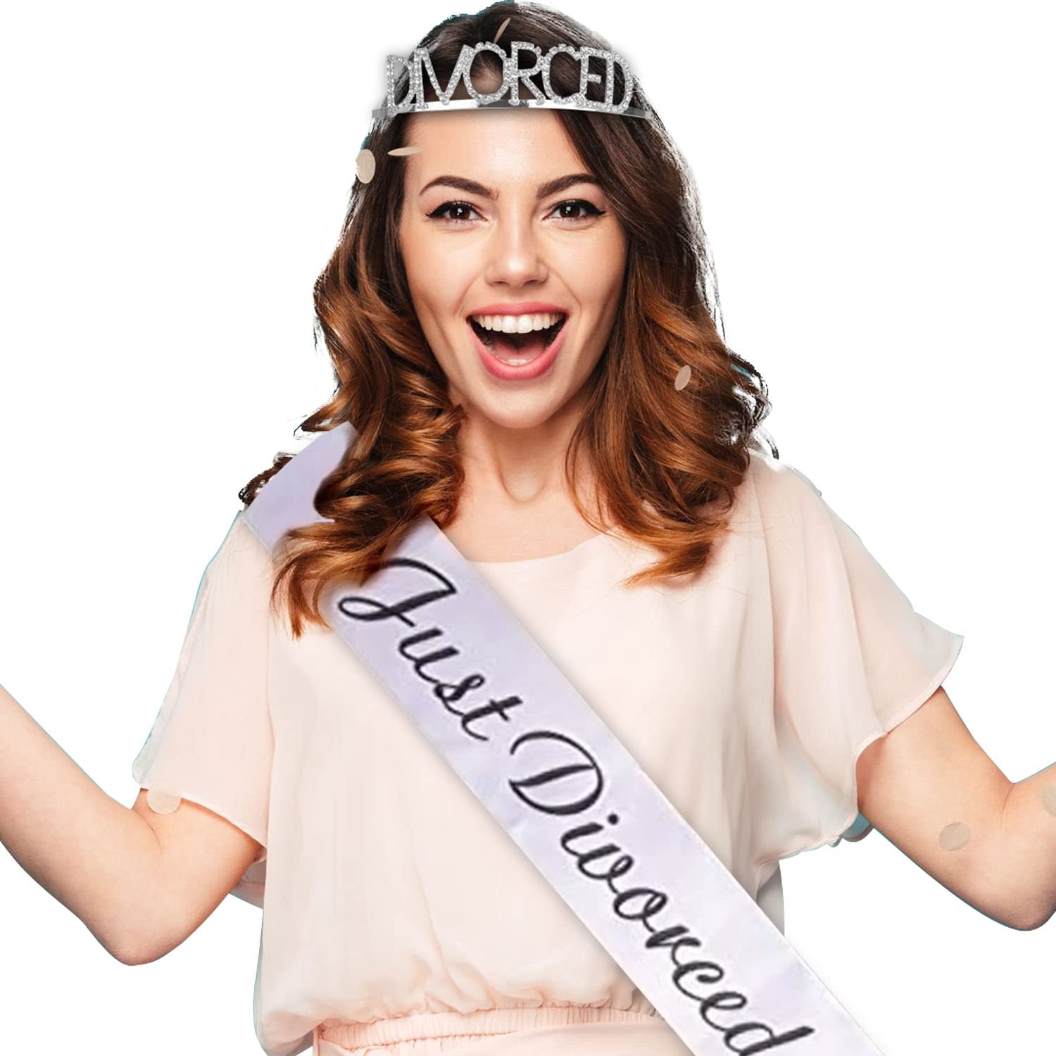 Original Cup Breakup® - Divorce Party Wreath + Scarf - Divorce Party Decorations and Disguises - Theme Parties for Divorced Girls - 100% Fun Gift Idea for Women