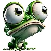 Cute Frog Car Stickers – Waterproof Removable Vinyl Decals for Cars, Motorcycles, Laptops, Windows, Helmets, Walls, Durable 2-Pack A027