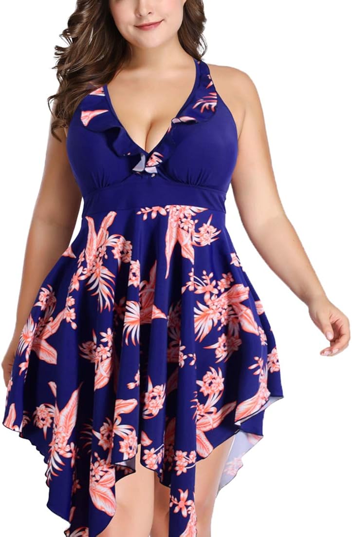 YONKINY Tankini Traje de baño Mujer Embarazada 2 Piezas Vintage