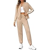 Totatuit Women's Tracksuit Sets 2 Piece Outfits Long Sleeve Zip Up Sweatshirt Long Pants Jogger Lounge Sweatsuit Sets