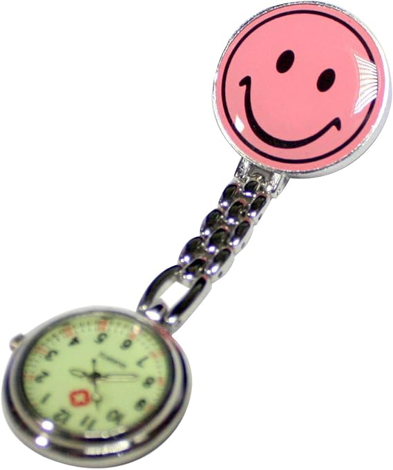 Amazon ナースウォッチ 看護師用時計 夜行性 逆さ文字盤 懐中時計 ピンク 懐中時計 腕時計 通販