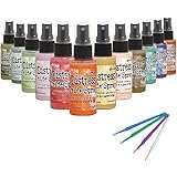 Ranger Distress Oxide Spray Bundle Set 4 - 12 Bottle Set with PTP Flash Deals Detail Sticks