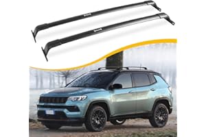 EZREXPM 220lbs Cross Bar Roof Rack Fit for Jeep Compass 2018-2025 Cargo Bar Carrier Crossbar Rooftop Accessories (with Side Roof Rails)