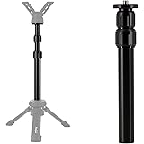 HUNTPAL Portable Bench Shooting Tripod Table Shooting Stick Gun Rifle V Yoke Rest Gun Holder for Target Shooting Range Outdoo