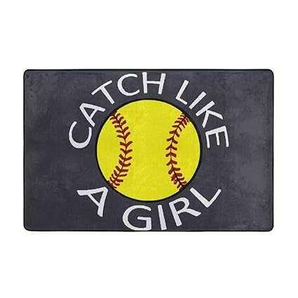 Amazon Com Dale Brewer Catch Like A Girl Softball Door Mats