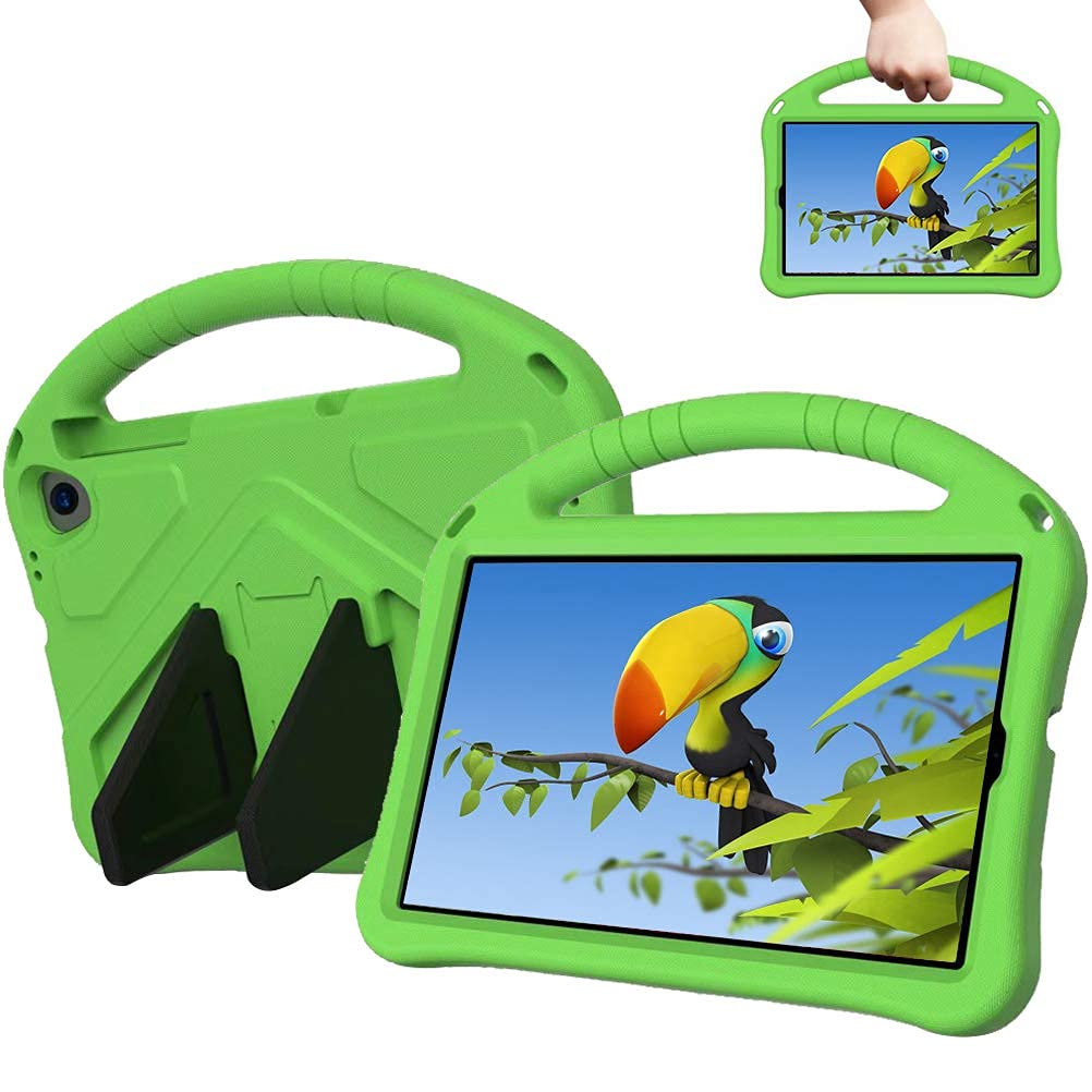 Lfdygcd Kids Case for Lenovo Tab E10 (TB-X104F) 10.1 inch/Tab 4 10 Plus Case,Shockproof Cover with Handle and Stand for E10 Green — image 1