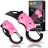 FUNBRO Pink Keychain Knife Stocking Stuffers Gifts for Mom, Cute Box Cutter Small Pocket Knife Gadgets, EDC Knives Tool with 
