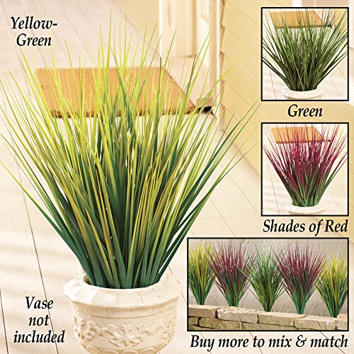 Decorative Grass Bushes - Set Of 3, Shades Of Red - Thumbnail 2