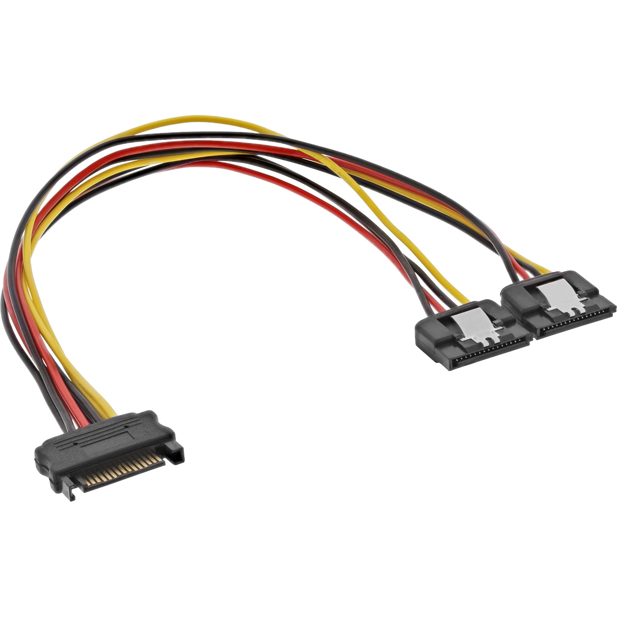 InLine 29683C SATA Power Y-Cable SATA Female to 2x SATA Male with Security Latch 0.3 m