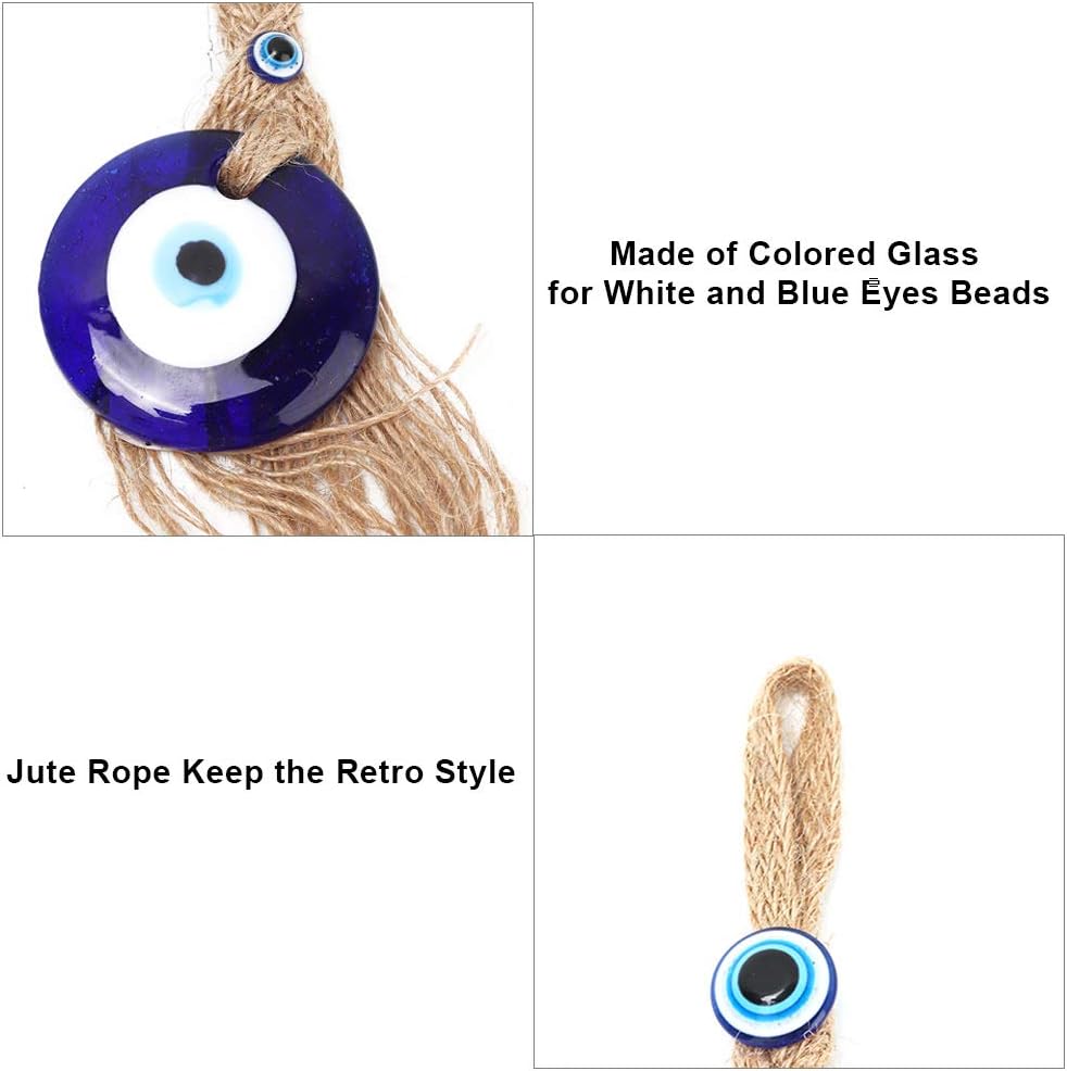 Hztyyier Lucky Evil Eye Amulet Turkish Glass Amulet Blue Evil Eye Blessing Charm Wall Hanging Home Pendant Ornaments - Image 4