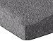 Amazon Basics 100% Cotton Jersey Fitted Baby Crib Sheet, Fits up to 6-Inch Mattress, 28 x 52 Inches, Dark Gray, Solid