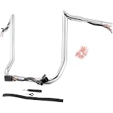 Wsays 14" Rise Pre-Wired Bagger Meathook Bar Handlebar Fit for Harley | Fit for Street Glide Electra Glide Ultra Limited 2008-2013, Chrome
