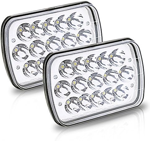 2PCS 45W LED Spot Work Lights 7x6 LED Headlight Driving Lights Led Light Bar Off Road Led Lights trailer lights driving lights Flush Mount for yj Jeep H6054 led headlight 2 Years Warranty