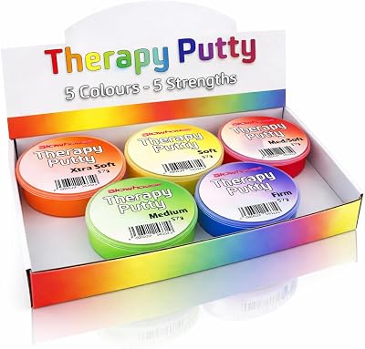The Glowhouse Therapy Putty Set 5 Levels 57g Hand Exercise Grip Strength