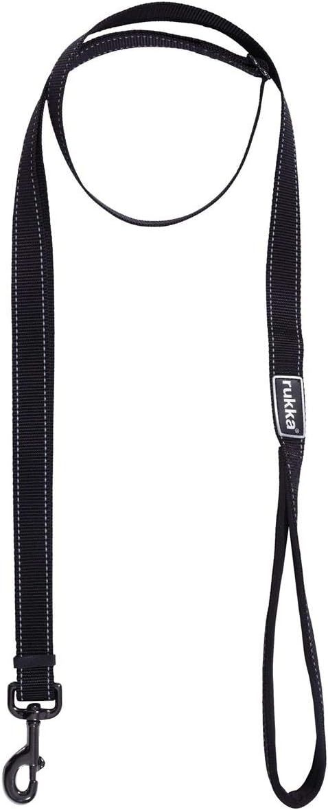 Rukka Pets Adjustable Leash, Black, M