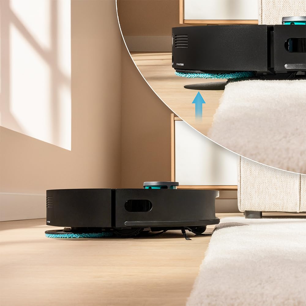Cecotec Saugroboter mit Wischfunktion mit selbstentleerender Basis und IA Conga X70, Saugmotor, 15000 Pa, 4-in-1-Basis, Lasertechnologie, rotierende Mops, Seitenbürste, App und Bluethooth 8