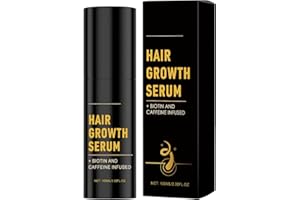 KUNMAN Hair Growth Spray, Hair Thickening Serum, Promotes Thicker, Reduced Shedding,With Biotin, Ginger Root Extract, Caffeine, He Shou Wu, Castor Oil, for All Hair Types, 3.38 FL.OZ