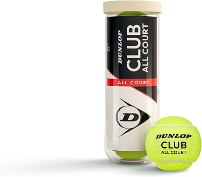 Dunlop Tennis Ball Club Todos os Campos: para areia, piso duro e relva (3 bolas)