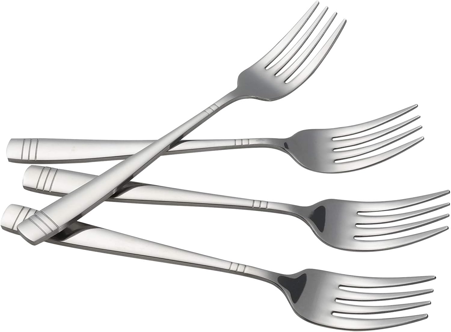 Leendines Stainless Steel Dinner Forks, 12 Pieces, Silver