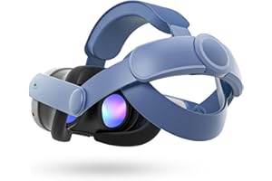 Maecker Straps Compatible for Quest 3 Head Strap for Meta Quest 3 Headstrap Solid Comfortable vr Accesssories Elite Straps - Elemental Blue