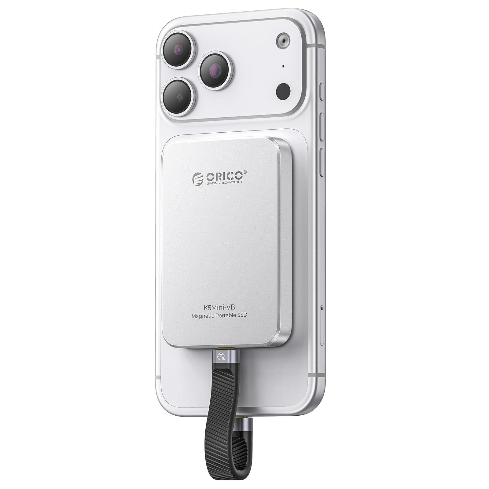 Photo 1 of ORICO 1TB Magnetic External SSD, Aluminum Alloy, Up to 460MB/s, External Solid State Drive, Expand Storage for iPhone 17 Pro Max, Compatible w/MagSafe, USB-C Smartphones - K5MINI