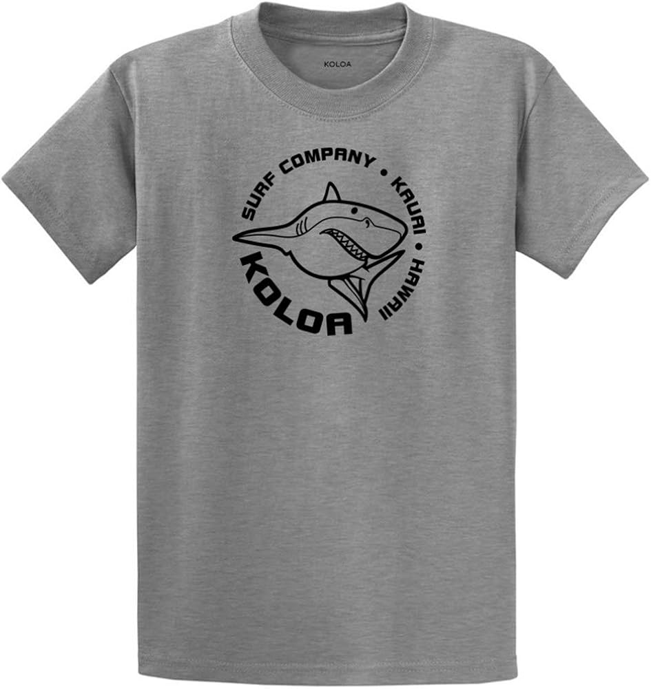 Koloa Shark Circle Logo Cotton T-Shirts in Regular, Big and Tall Sizes