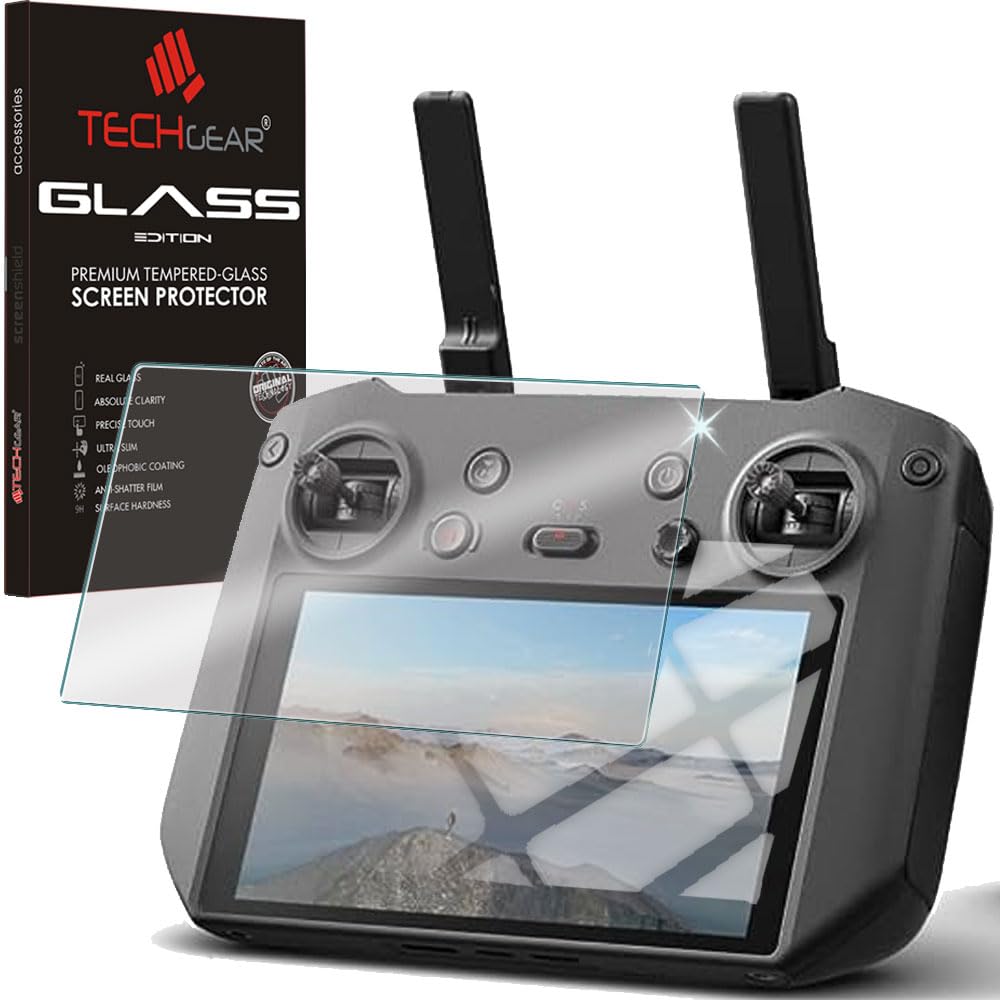 TECHGEAR ANTI GLARE GLASS Protector Compatible with DJI RC Pro Controller, Full Screen MATTE Tempered Glass Screen Protector for DJI RC Pro display of DJI Mavic 3, DJI Air 2S [9H Hardness] [No-Bubble]