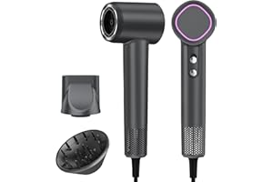 Hair Dryer,160000 RPM High-Speed Brushless Motor with 500 Million Negative Ions for Fast Drying, Low Noise Thermo-Control Blo