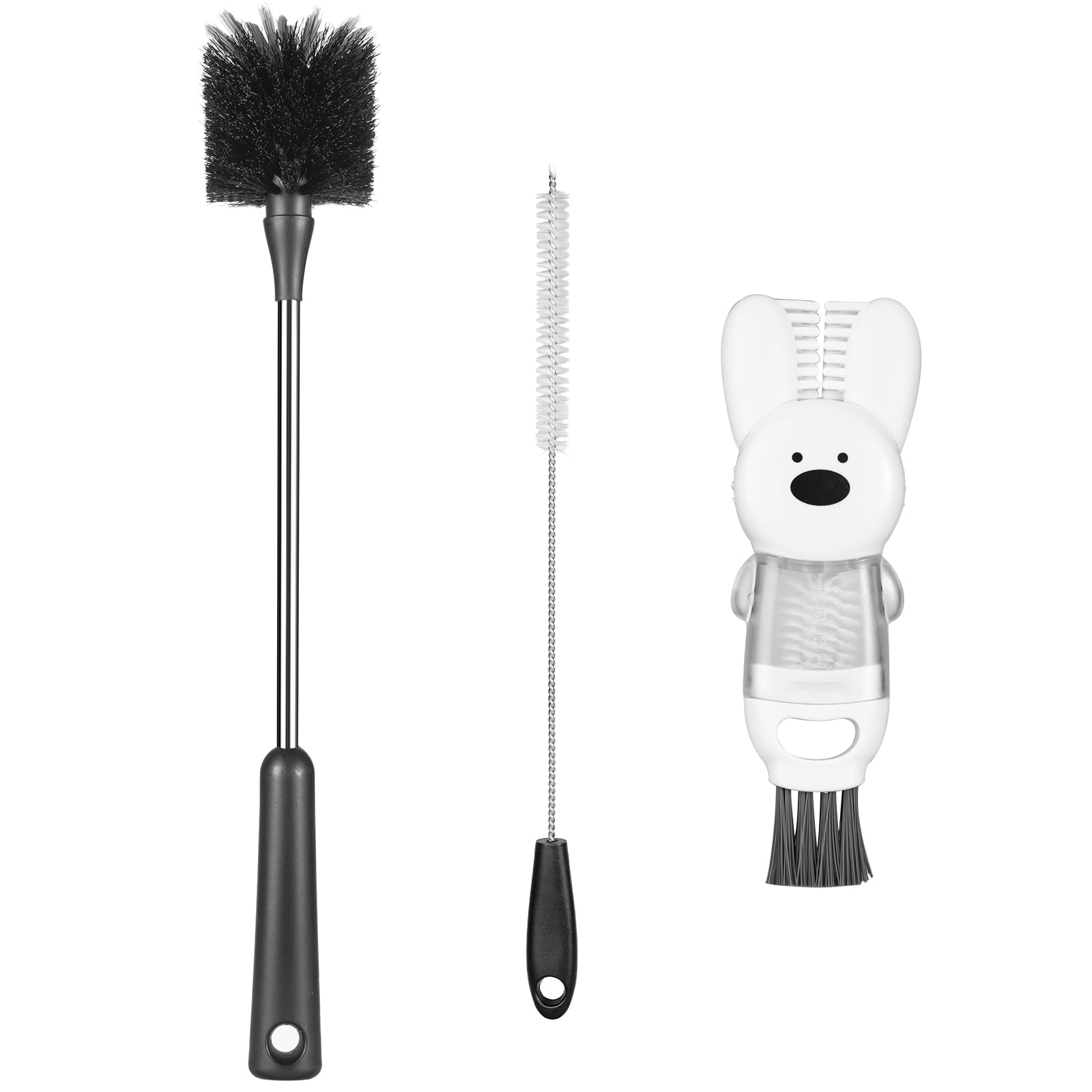 Photo 1 of [3 Pack] Bottle Brushes, Stainless Steel Long Handle Water Bottle Scrub Cleaning Brush Set Including Straw & Lid Cleaner for Baby Bottles, Sports Cups, Coffee Mugs, Tumblers