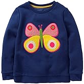 HILEELANG Girl Sweatshirts Pullover Crewneck Winter Long Sleeve Tops Shirts