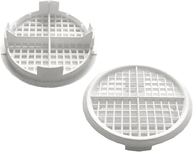 4 x 70mm Blanco orificios de ventilación de Plafón redondo plástico