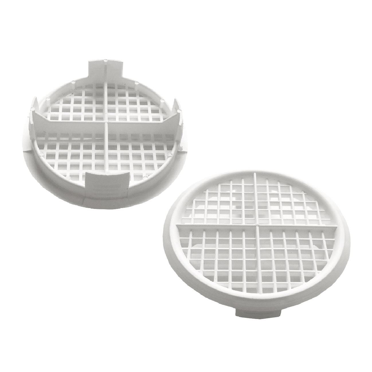 25 x White Plastic 70mm Round Soffit Air Vents/Upvc Push Fit Eaves Disc Fascia