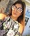 SOJOS Classic Clubround Shades Semi-Rimless Unisex Sunglasses with Metal Rivet SJ2031 with Black Frame/Pink Mirrored Lens