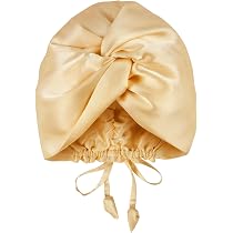 Bonnet De Nuit En Soie Mûrier 22 Mommes LaCourse - Grade 6A - Pour Cheveux Bouclés - Taille Unique