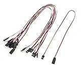 10 Pcs 3 Pin Male to Female RC Servo Extension Cord Cable 50cm Length