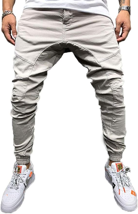 Amazon ズボン ロング ジョガーパンツ メンズ スウェットパンツ スキニーパンツ テーパード 無地 定番 サルエルパンツ ズボン ボトムス M 3xl Gray M ロングパンツ 通販