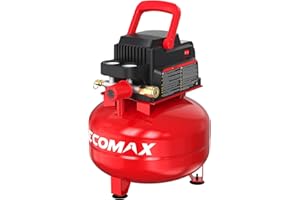 ECOMAX Air Compressor 3 Gallon 1/3 HP Pancake Max 110 PSI Portable Oil-Free Tank