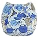 Blueberry One Size Simplex Organic All in One Cloth Diapers, Bundle of 2, Made in USA (Bugs + Blue Elephants)