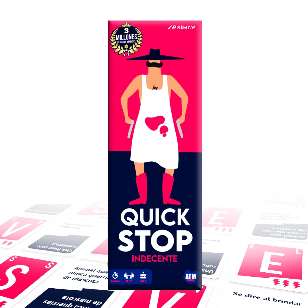 QuickStop Board Games for Adults and Family, +16, Dynamic, Fast and Daring, for 2 to 7 Players, Party Game for Friends