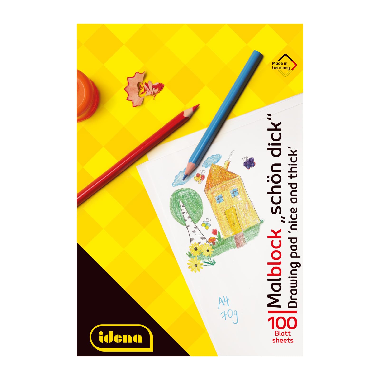 Idena Colouring Pad - FSC-Mix, A4, 100 Sheets, 70 g/m², Thick - Pack of 1-10390
