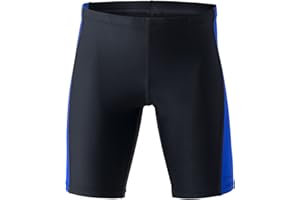 TSLA Boy's Swim Jammer, Youth Racing Competitive Swimming Shorts Trunks, UPF 50+ Sun Protection Endurance Training Swimsuit