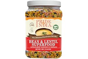 Pride Of India- Indian Bean & Lentil Superfood - Five Delicious Panchratna Dal Mixed Jar- 3 lbs