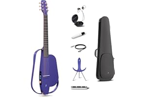 Enya NEXG 2 Acoustic-Electric Guitar Carbon Fiber Travel Smart Audio Guitar with 50W Wireless Speaker, Wireless Microphone, H