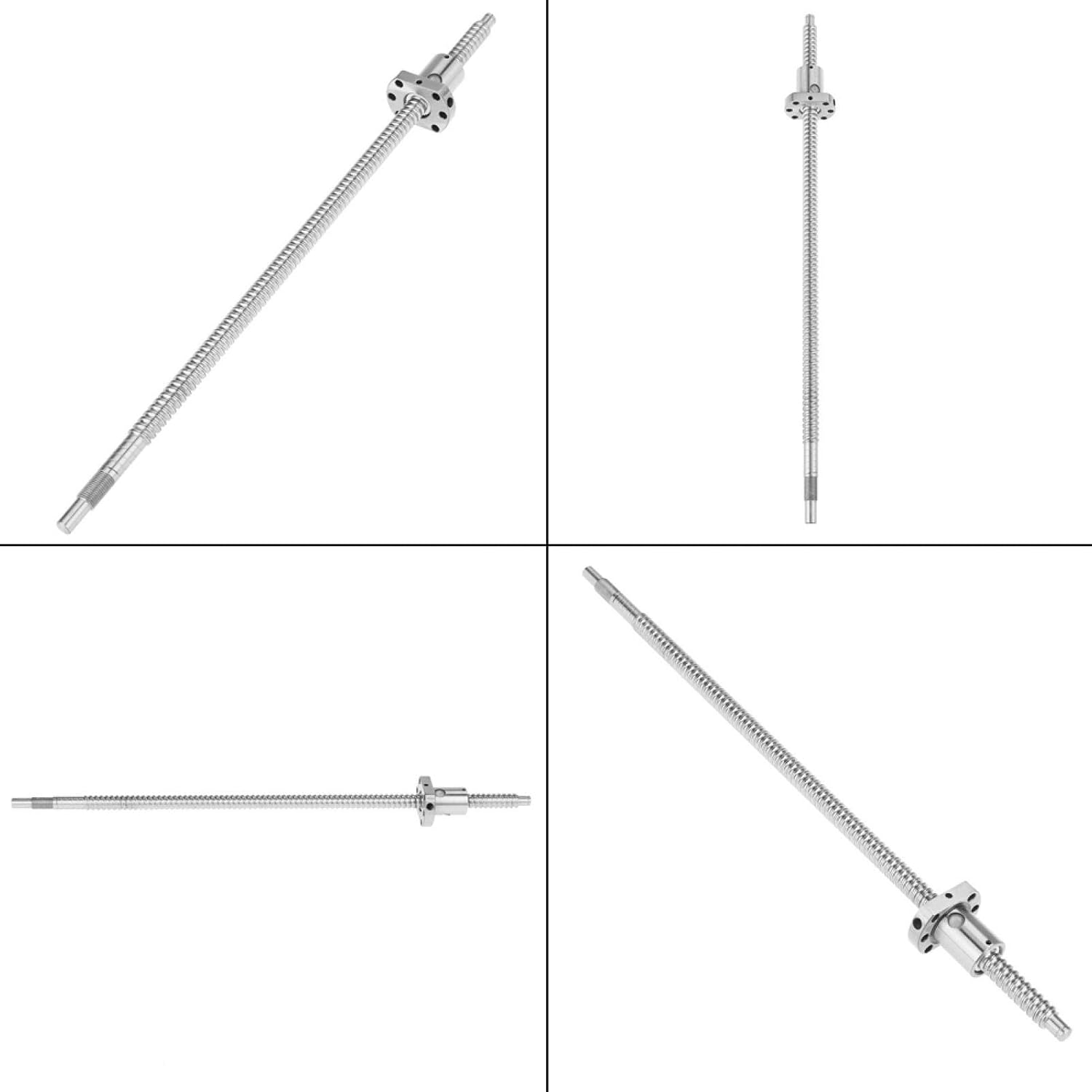 400mm Rolled Ballscrew Ballnut Anti-Backlash without Side End Supports for CNC Machine Silver Ball Screw - Image 3